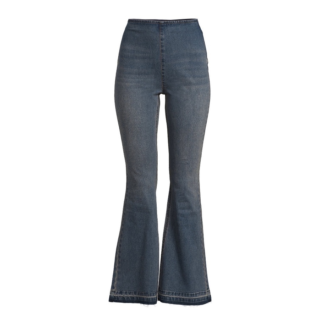 Juniors Pull On Flare Jeans - Picture 2 of 5